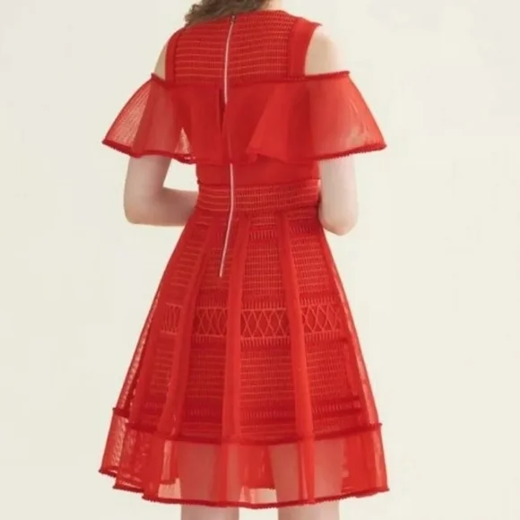 Maje Rosalie Red Dress - Picture 4 of 10